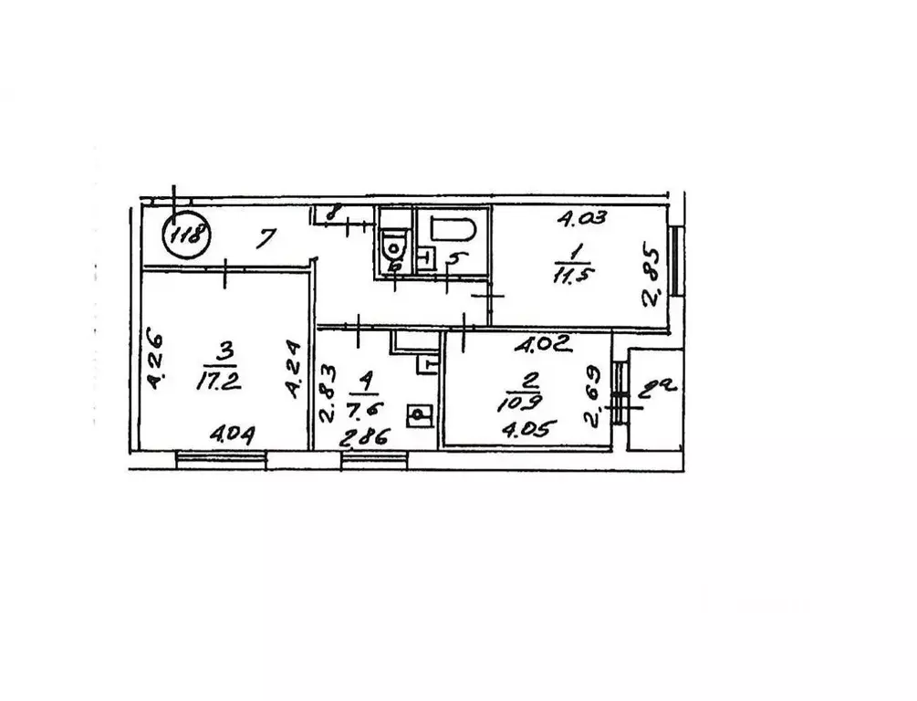 3-к кв. Москва Строгинский бул., 17К1 (63.0 м) - Фото 1