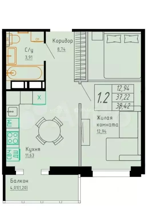 1-к кв. Архангельская область, Архангельск просп. Ломоносова, 85 ... - Фото 0