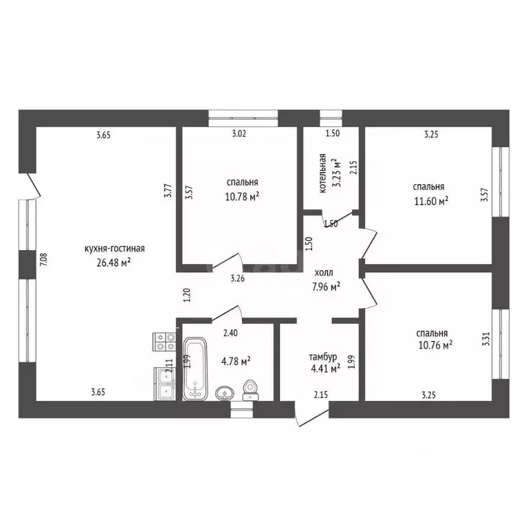 Дом в Тюменская область, Тюмень Царево садовое товарищество,  (91 м) - Фото 2