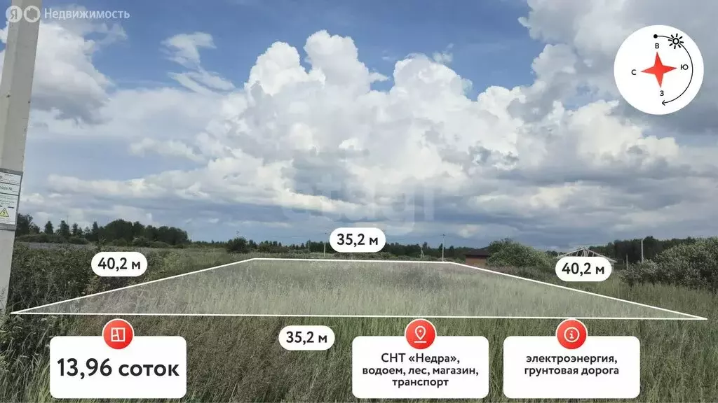 Участок в Нижнетавдинский район, СНТ Нерда (13.96 м) - Фото 1