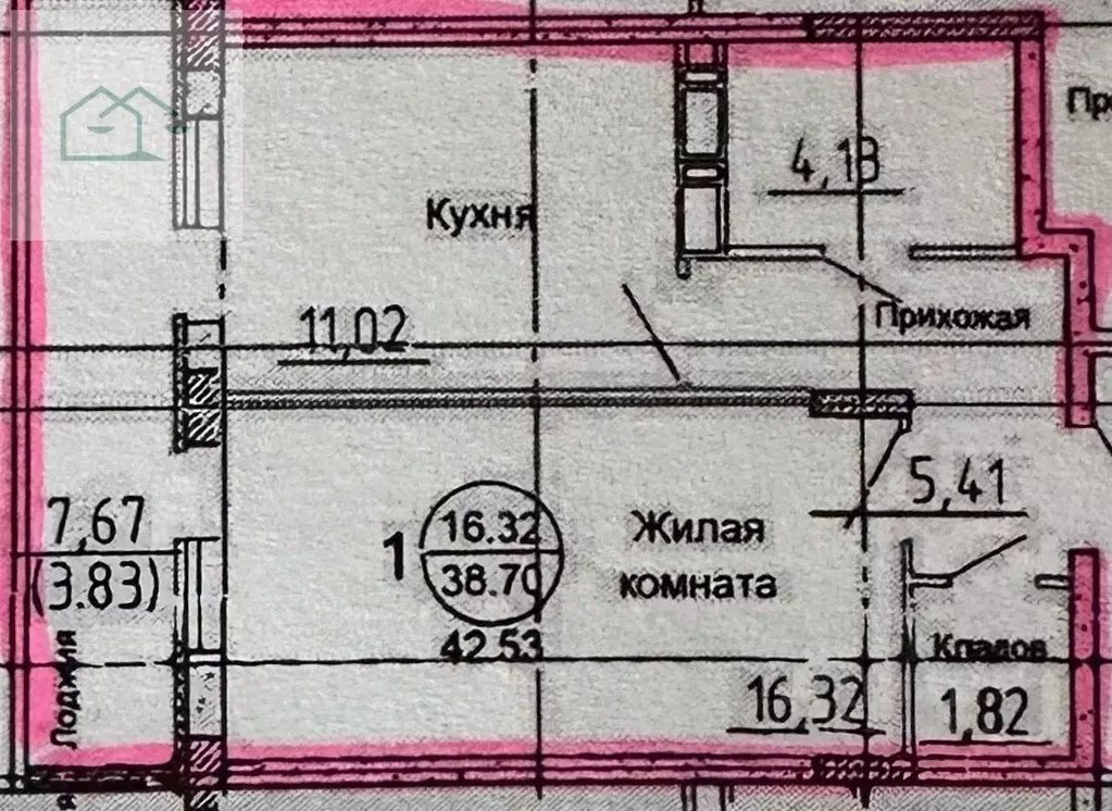 1-к кв. Воронежская область, Воронеж ул. Суворова, 122Д (40.0 м) - Фото 1