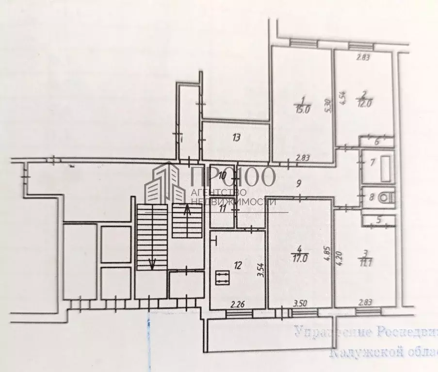 4-к кв. Калужская область, Калуга Майская ул., 34 (89.3 м) - Фото 2