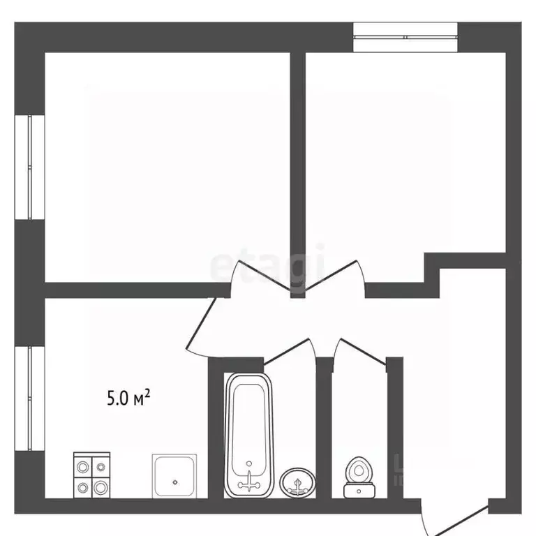 2-к кв. Московская область, Коломна городской округ, с. Черкизово ул. ... - Фото 2