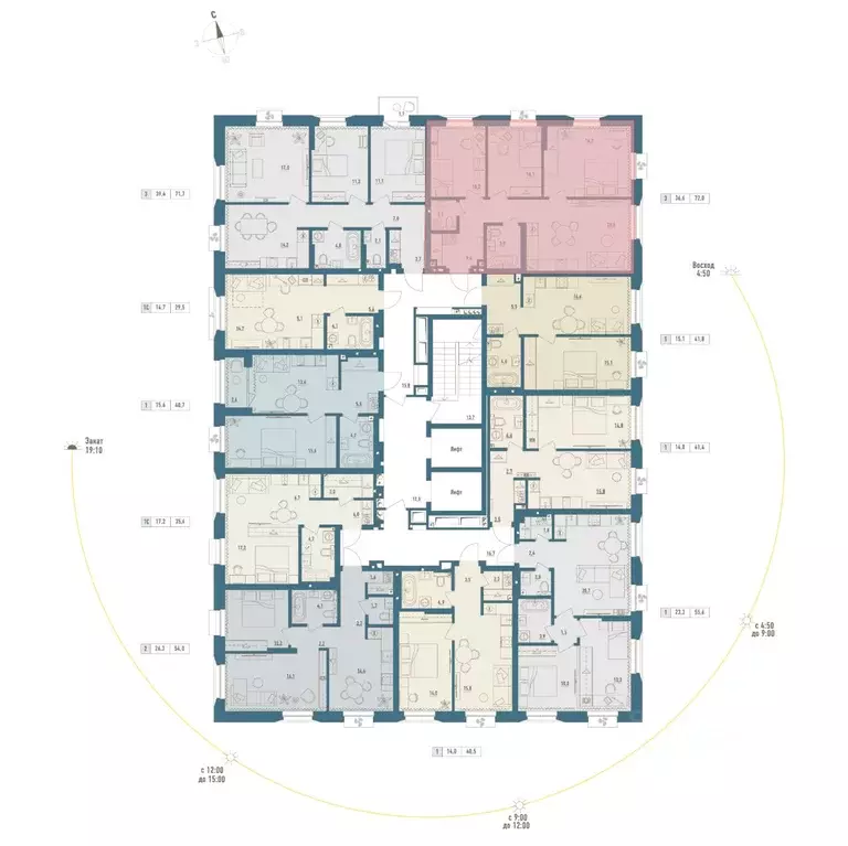3-к кв. Башкортостан, Уфа Родина Парк жилой комплекс (72.0 м) - Фото 2