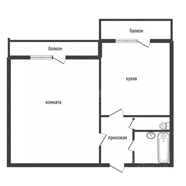1-к кв. Белгородская область, Белгород бул. Юности, 45 (38.5 м) - Фото 2