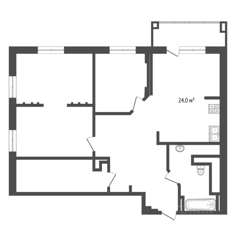 2-к кв. Тюменская область, Тюмень ул. Салтыкова-Щедрина, 58/3 (94.5 м) - Фото 1