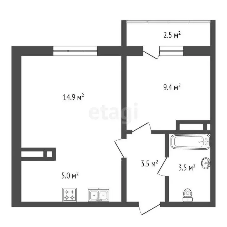 1-комнатная квартира: Пенза, улица Шмидта, 3 (38.9 м) - Фото 0