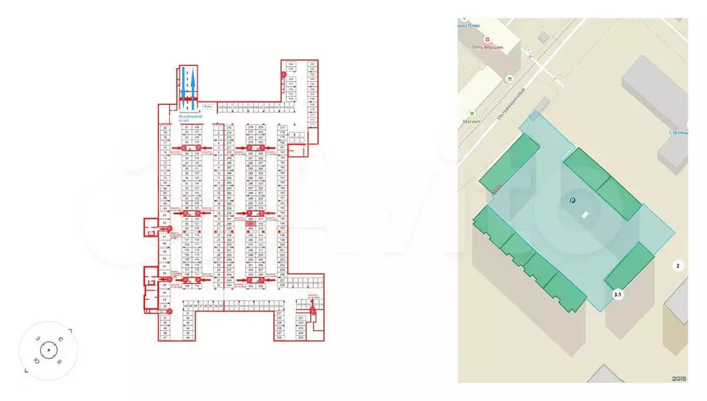 Машиноместо, 13 м - Фото 1