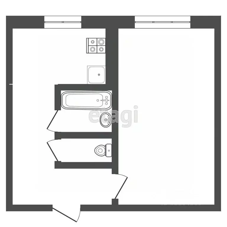 1-к кв. Мордовия, Саранск ул. Попова, 56 (30.0 м) - Фото 2