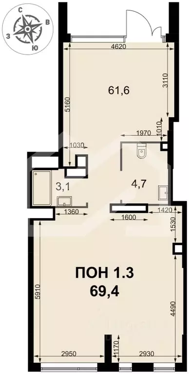 Торговая площадь в Московская область, Химки Клязьма-Старбеево мкр, ... - Фото 2
