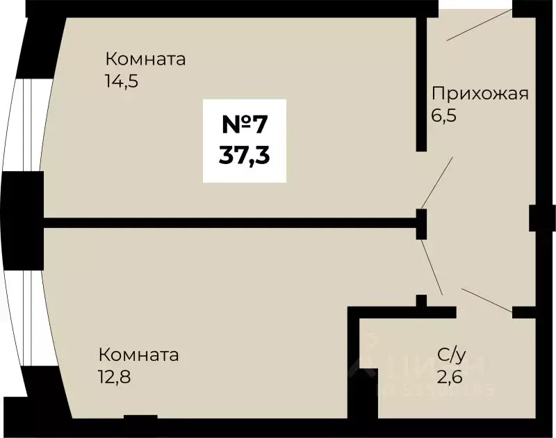 2-к кв. Свердловская область, Сухой Лог ул. Белинского, 40 (37.3 м) - Фото 1