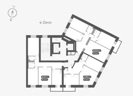 3-к кв. Красноярский край, Красноярск ул. Академгородок, 78 (100.7 м) - Фото 1