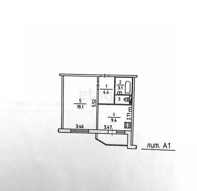 1-к кв. Орловская область, Орел ул. Латышских Стрелков, 52 (37.4 м) - Фото 1