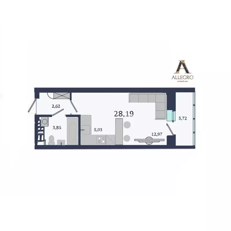 Продаётся квартира-студия, 28.45 м - Фото 1