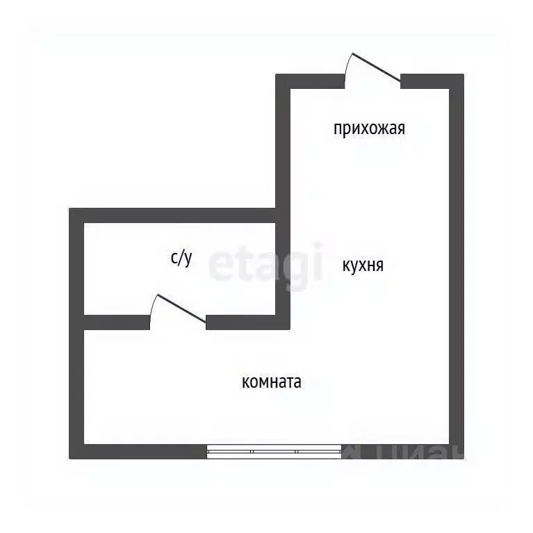 Студия Курганская область, Курган ул. Криволапова, 21 (12.9 м) - Фото 2