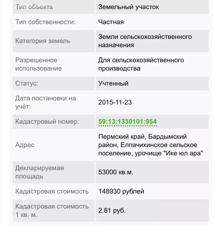 Участок в Пермский край, Бардымский муниципальный округ, село Елпачиха ... - Фото 1