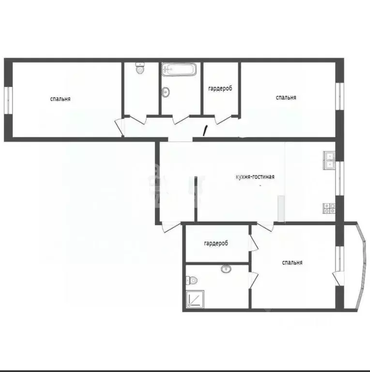 4-к кв. Тюменская область, Тюмень ул. Павла Шарова, 7 (87.0 м) - Фото 2