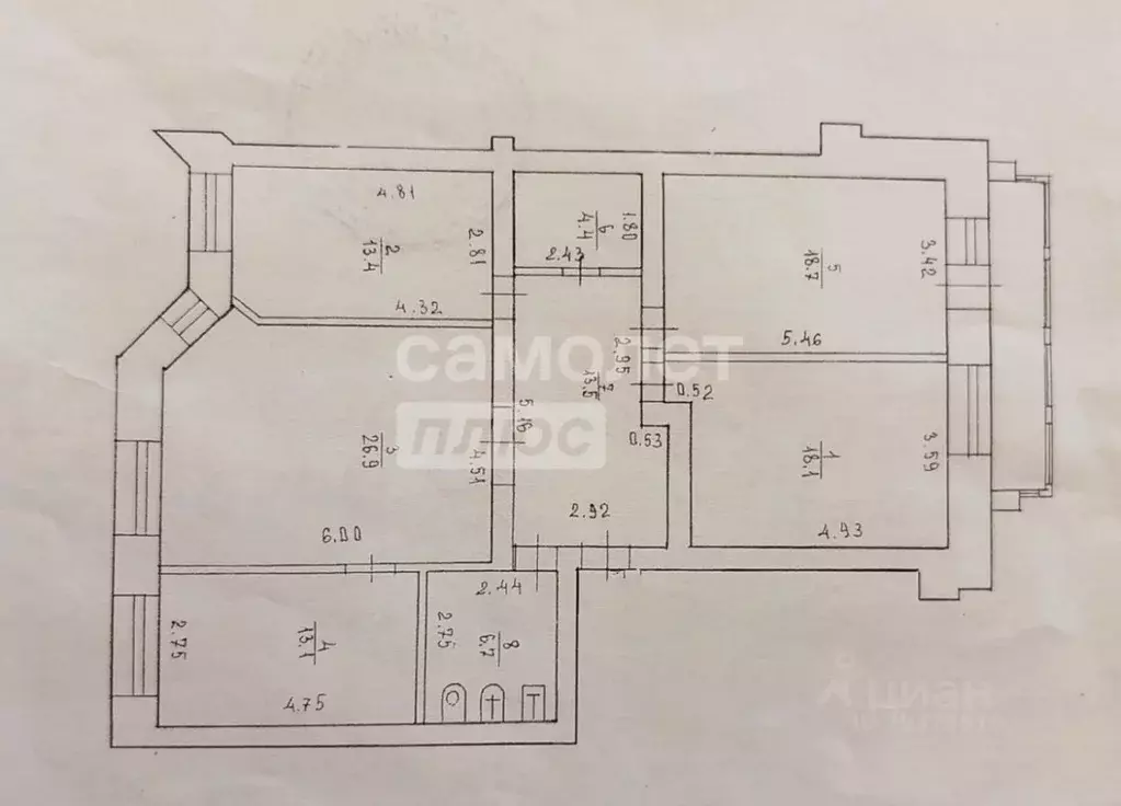 4-к кв. Кировская область, Киров ул. Казанская, 86 (114.8 м) - Фото 1