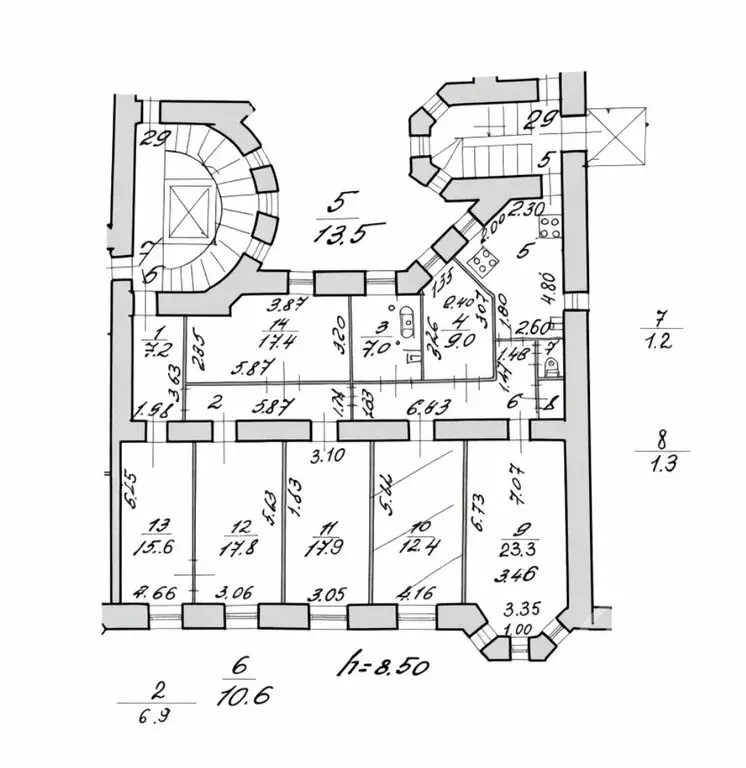 6-комнатная квартира: Санкт-Петербург, Большой проспект Петроградской ... - Фото 1