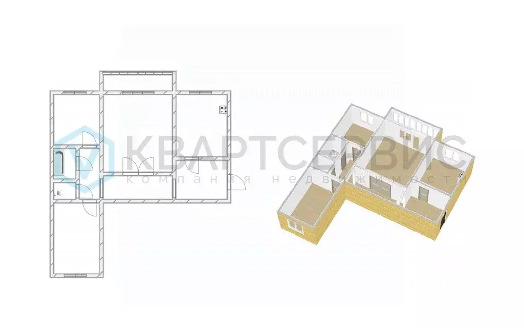 3-к кв. Омская область, Омск Тарская ул., 259к1 (68.9 м) - Фото 2