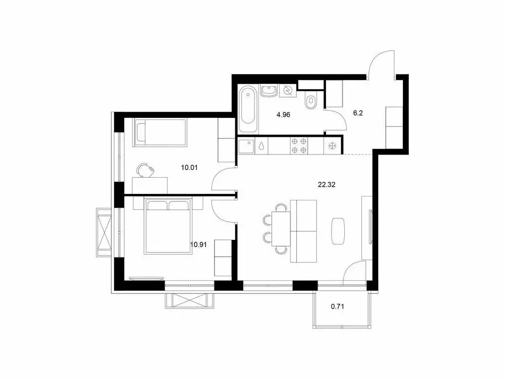 2-комнатная квартира: Улан-Удэ, Советская улица, 6/2 (55.11 м) - Фото 0