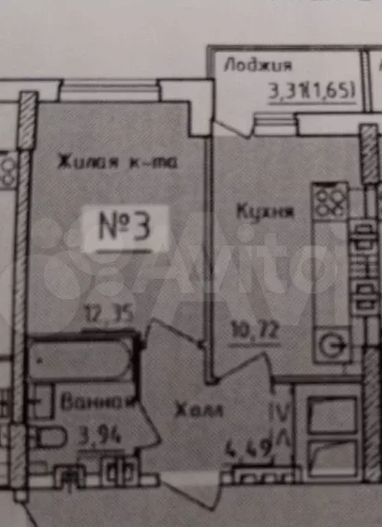 1-к. квартира, 34,8 м, 2/22 эт. - Фото 0