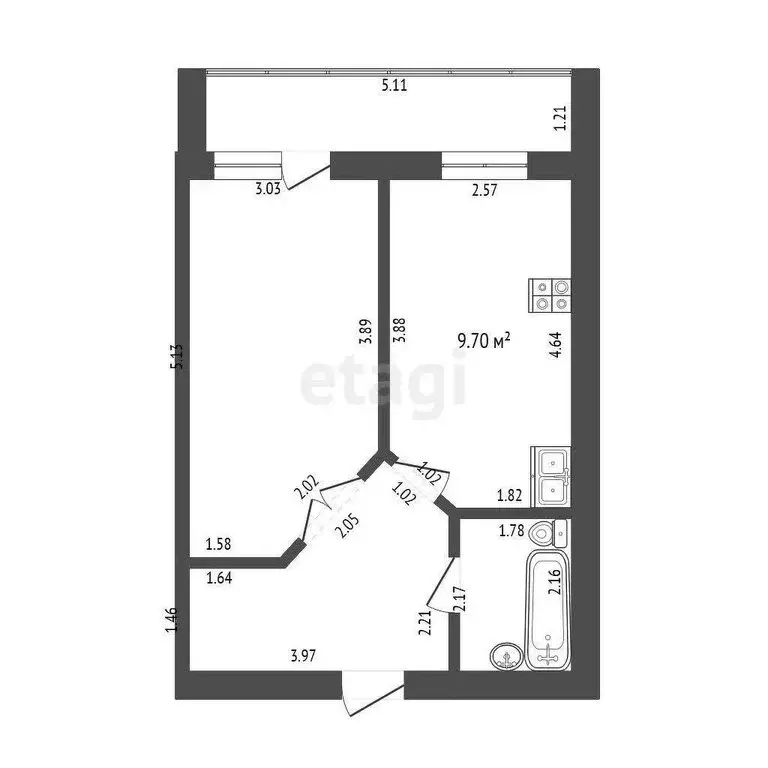1-комнатная квартира: Саранск, Псковская улица, 13 (38.6 м) - Фото 0