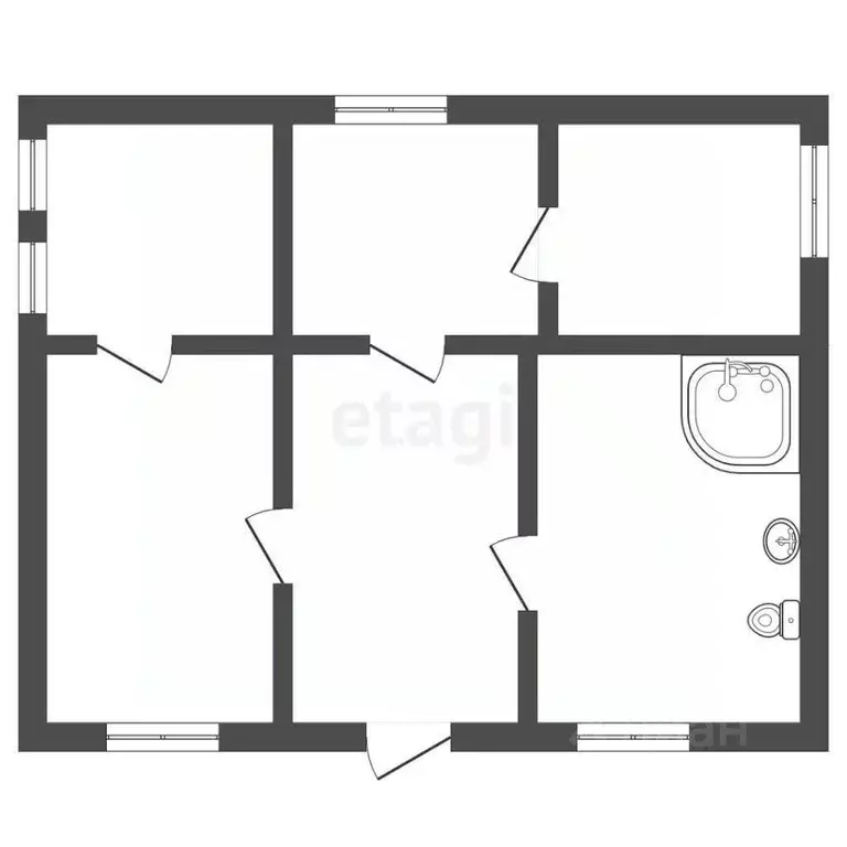 Дом в Крым, Раздольненский район, Ручьевское с/пос, с. Федоровка ул. ... - Фото 1