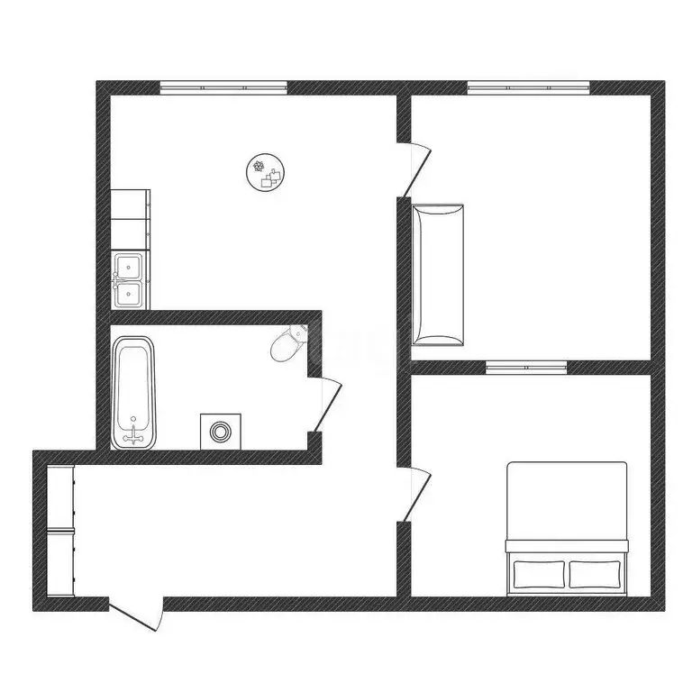 1-комнатная квартира: Краснодар, улица Дементия Красюка, 64 (46.7 м) - Фото 1