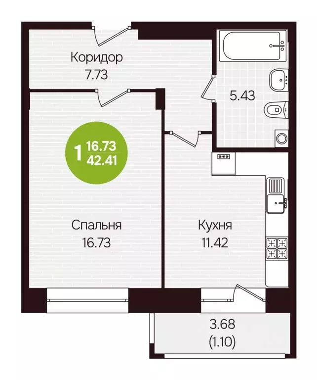1-к кв. Чувашия, Новочебоксарск ул. Воинов-интернационалистов, поз24 ... - Фото 1