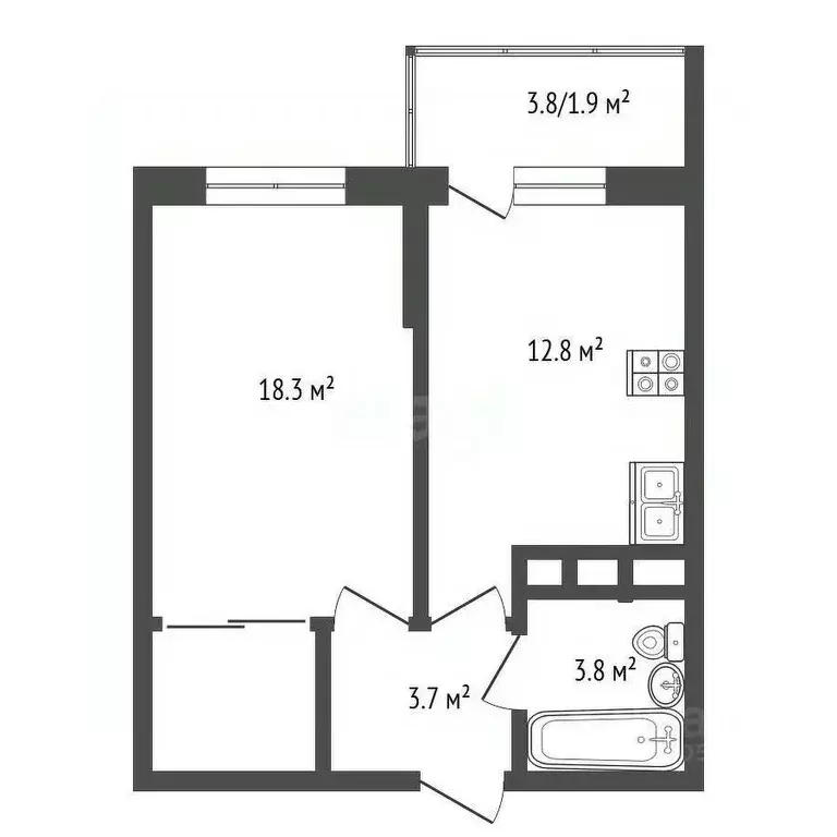 1-к кв. Ростовская область, Ростов-на-Дону ул. Шеболдаева, 95с2 (40.0 ... - Фото 0