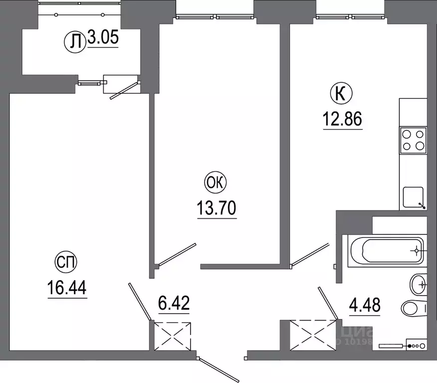 2-к кв. Иркутская область, Иркутск ИВАТУ городок, Авиатор жилой ... - Фото 1