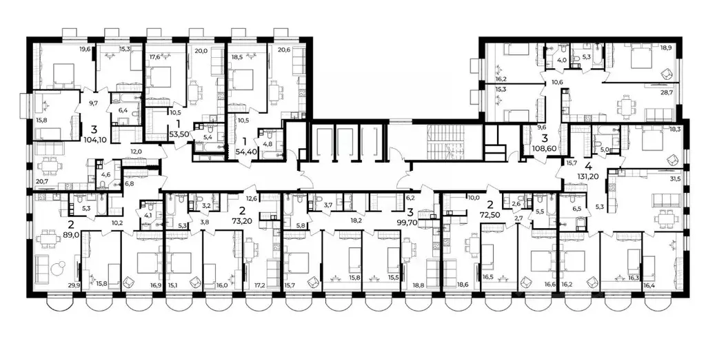 1-к кв. Нижегородская область, Нижний Новгород ул. Воровского, 8 (53.3 ... - Фото 2