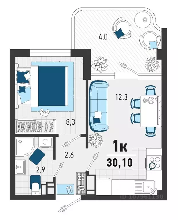 1-к кв. Краснодарский край, Туапсинский муниципальный округ, с. Агой ... - Фото 1