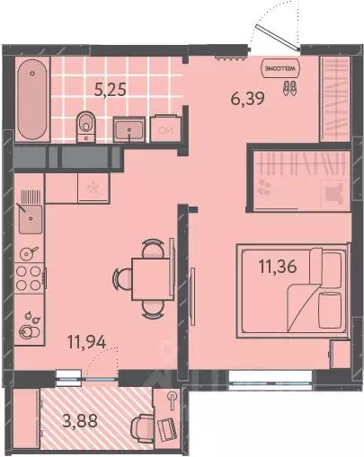 1-к кв. Краснодарский край, Краснодар ул. Им. Александра Гикало, 11к1 ... - Фото 1