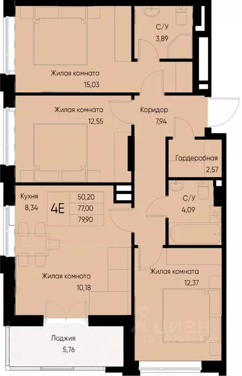 4-к кв. Татарстан, Зеленодольский район, Васильево муниципальное ... - Фото 0