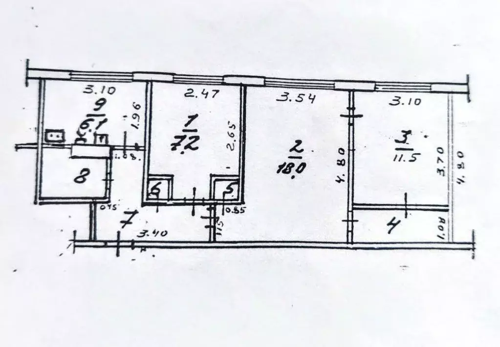 3-к кв. Воронежская область, Воронеж ул. Космонавтов, 30 (55.5 м) - Фото 2