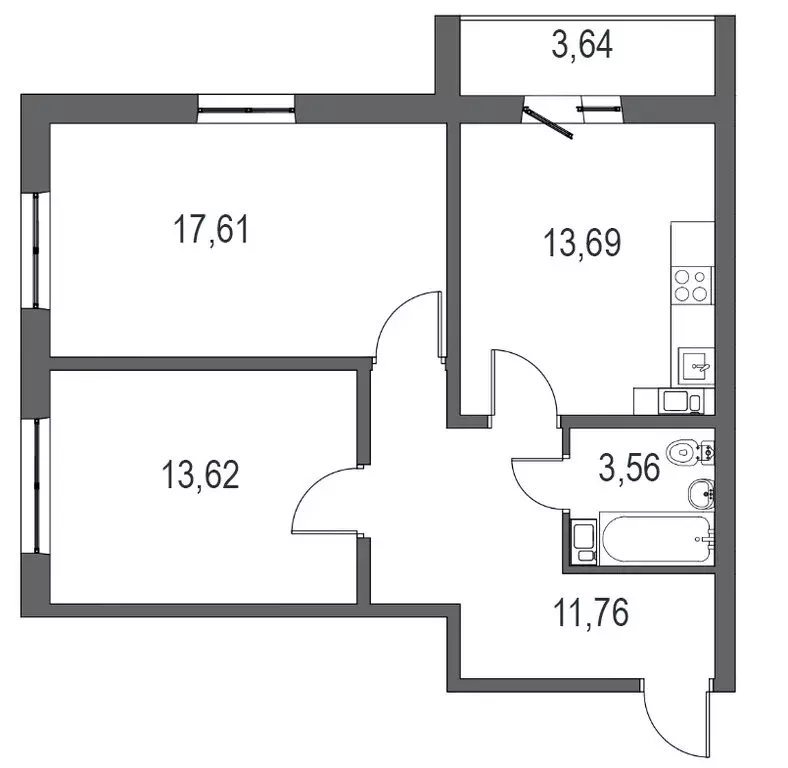 2-комнатная квартира: Оренбург, проспект Победы, 153 (62.06 м) - Фото 0