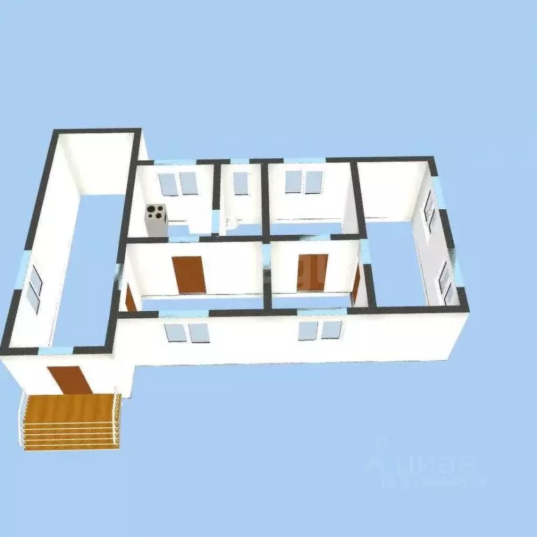 Дом в Крым, Симферополь ул. Мемета Аппазова (100 м) - Фото 2