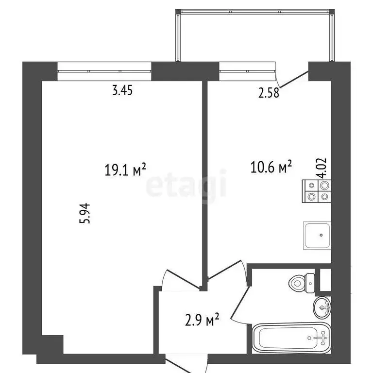 1-комнатная квартира: Москва, Спортивный проезд, 8 (35.2 м) - Фото 0