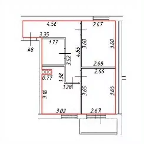 2-к кв. Ленинградская область, Гатчинский муниципальный округ, пос. ... - Фото 1