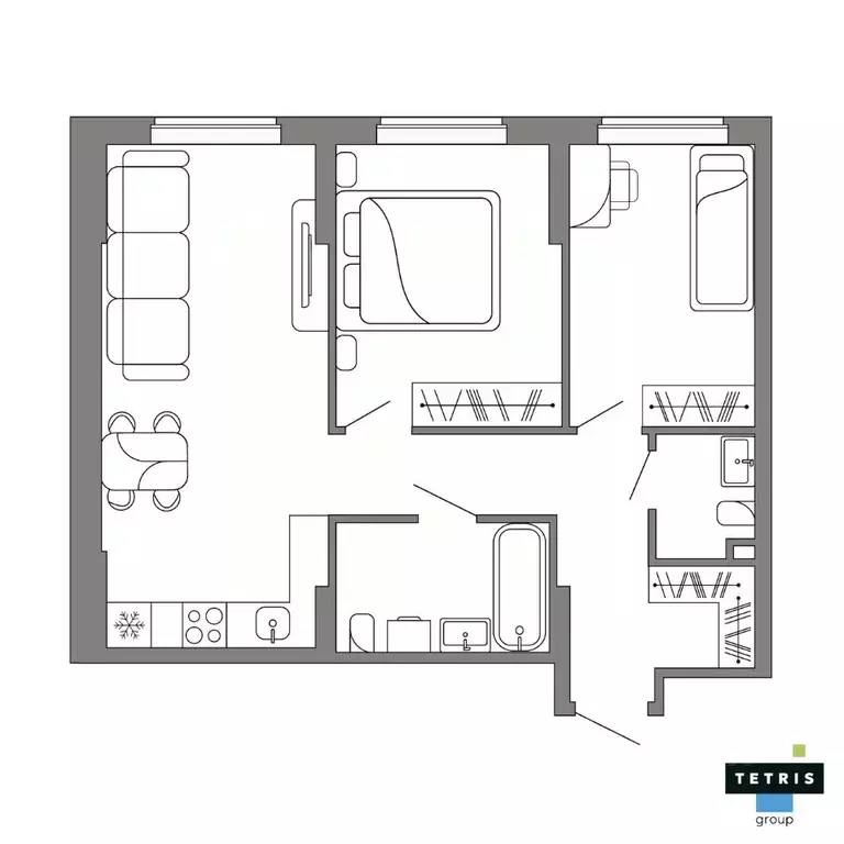 3-к кв. Свердловская область, Екатеринбург Уралмаш жилрайон,  (59.06 ... - Фото 2