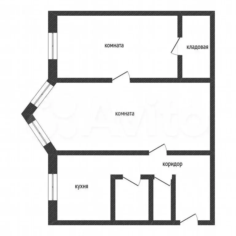 2-к. квартира, 44 м, 3/5 эт. - Фото 0