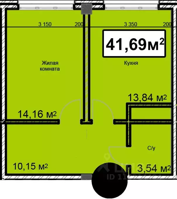 1-к кв. Ставропольский край, Ессентуки ул. Благодатная, 28 (41.69 м) - Фото 0