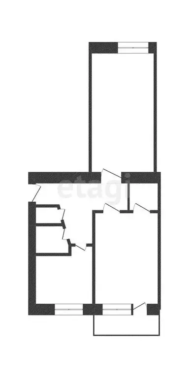 2-комнатная квартира: Шебекино, улица Кирова, 20 (46.2 м) - Фото 0