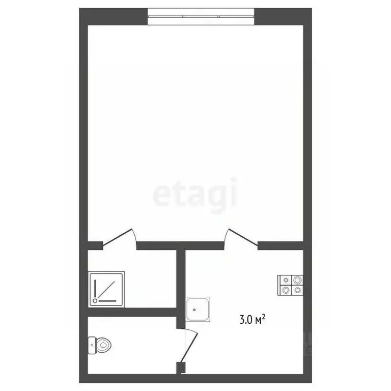 Студия Тюменская область, Тюмень ул. Червишевский Тракт, 68А (18.5 м) - Фото 1