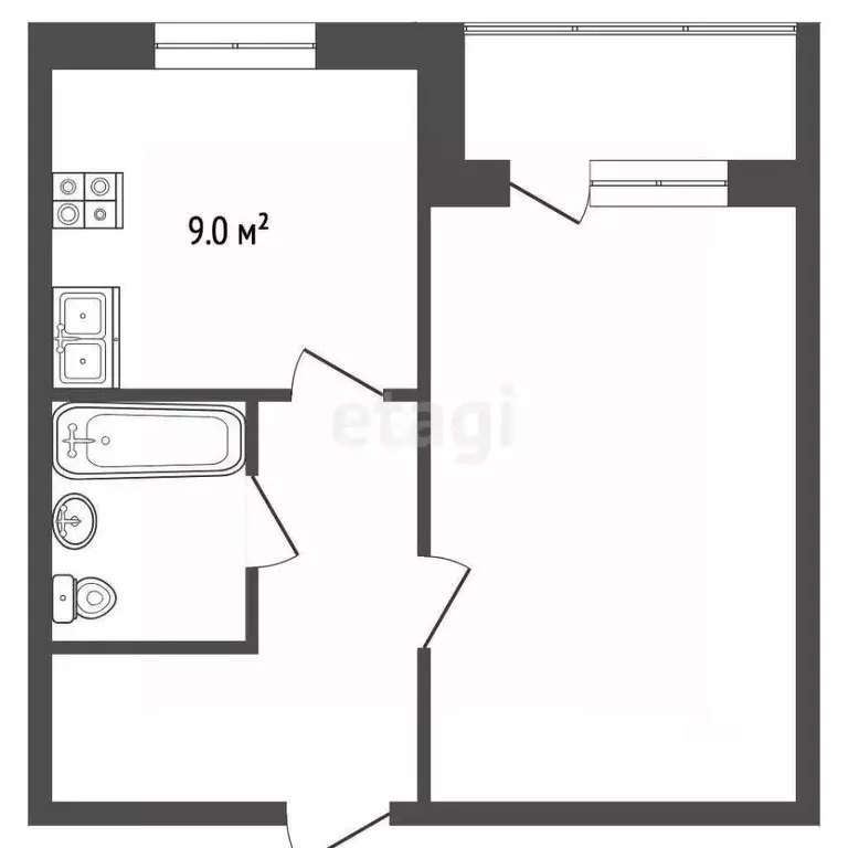 1-к кв. Мордовия, Саранск Коммунистическая ул., 133 (46.9 м) - Фото 2