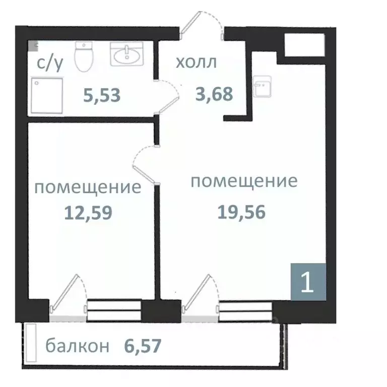 2-к кв. Калининградская область, Балтийск  (47.93 м) - Фото 0