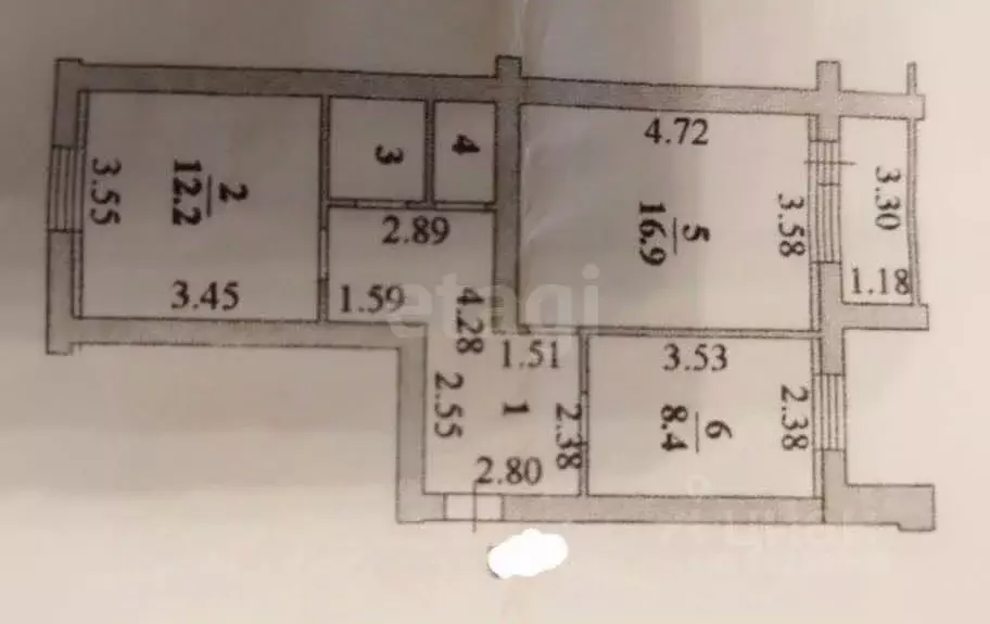 2-к кв. Липецкая область, Липецк Сырский Рудник мкр, ул. Металлистов, ... - Фото 2