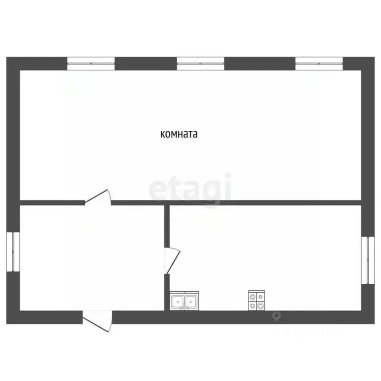 Дом в Кемеровская область, Юрга Западная ул., 61 (31 м) - Фото 2